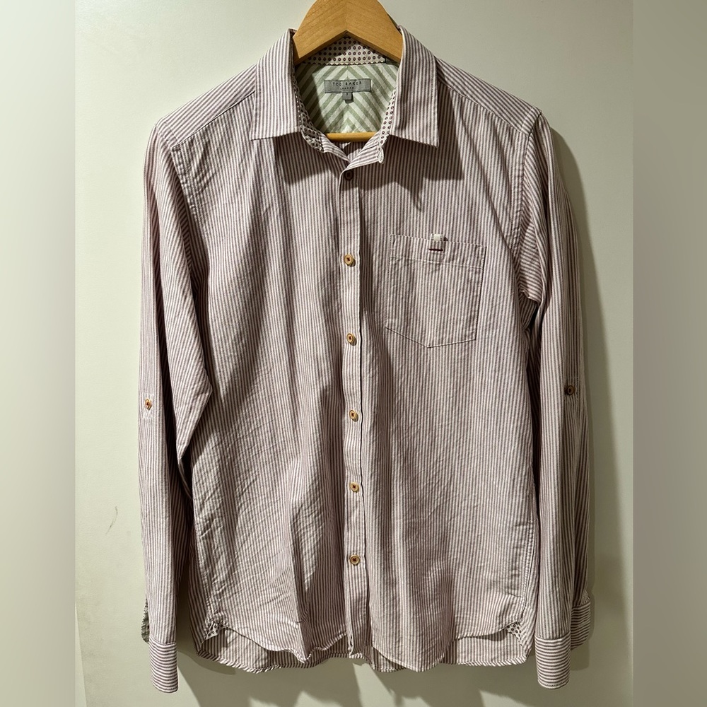 Ted Baker Men’s Size 3 Long Sleeve Button Down Shirt